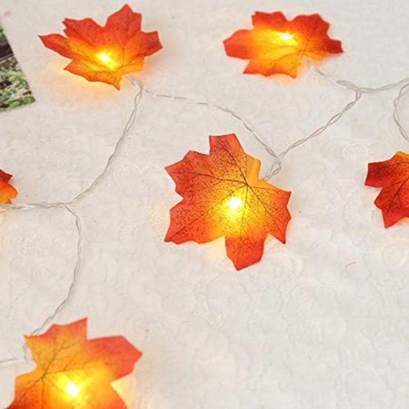 Rustic Maple Leaf String Lights adding a touch of nature to your home or garden.