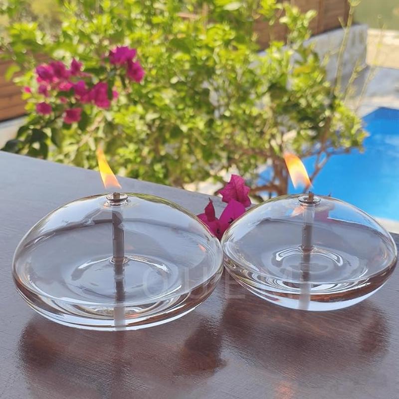 Luxury oil candle with a refillable design for eco-friendly, reusable use.
