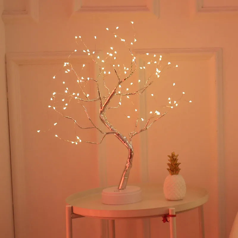 Whimsical firefly tree, adding charm and warmth to any living space