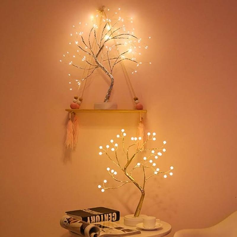 Firefly tree with adjustable branches and sparkling lights for a customizable look.