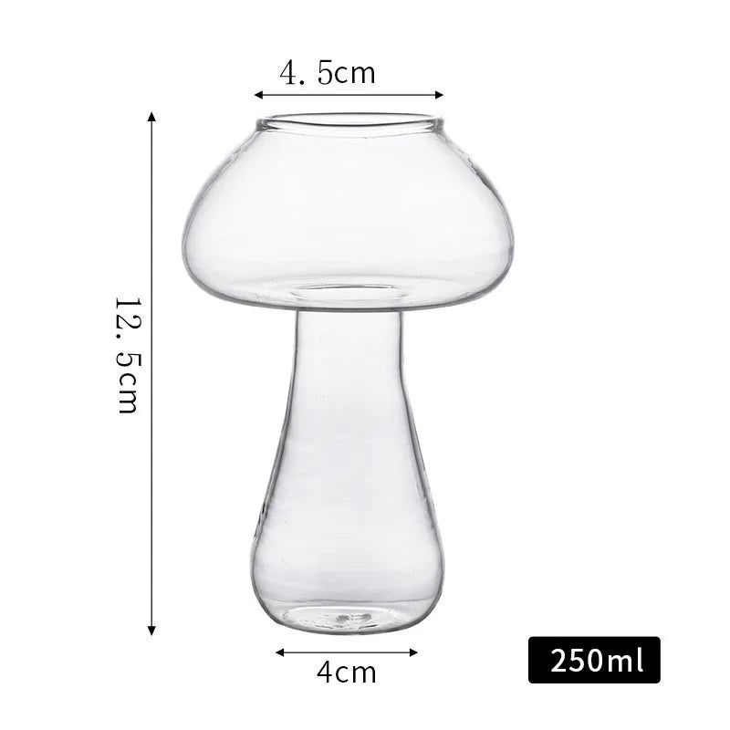 Creative Mushroom Glassware with elegant craftsmanship, perfect for showcasing beverages in style.