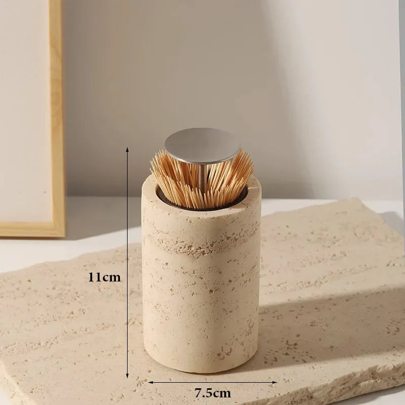 Minimalist toothpick dispenser, perfect for home and restaurant use.