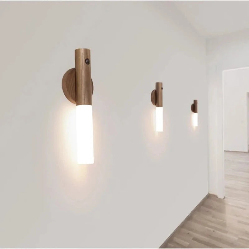 USB rechargeable Lumi Motion Sensor Light with adhesive or magnetic installation options.