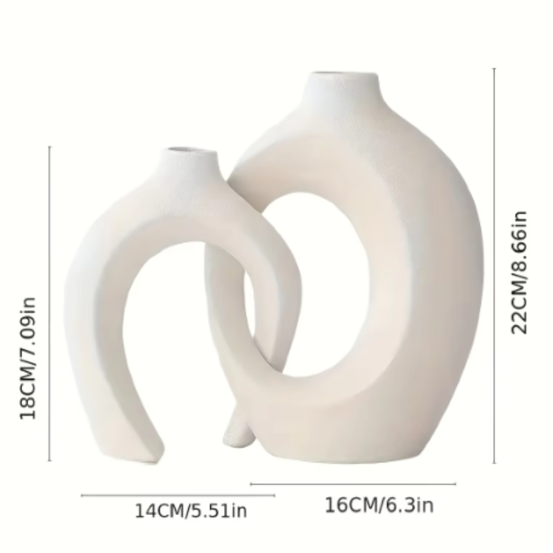 Sophisticated Nordic Vase 2pc Set, adding an elegant touch to your home or office.