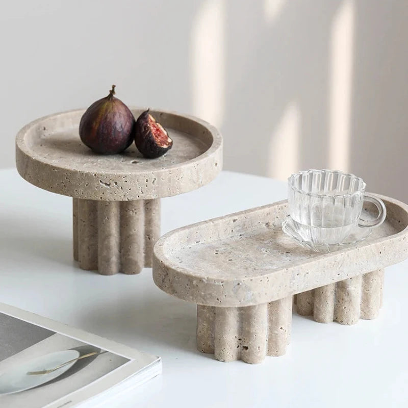 Sleek Marble Stone Tray adding sophistication to your vanity, coffee table, or kitchen counter.