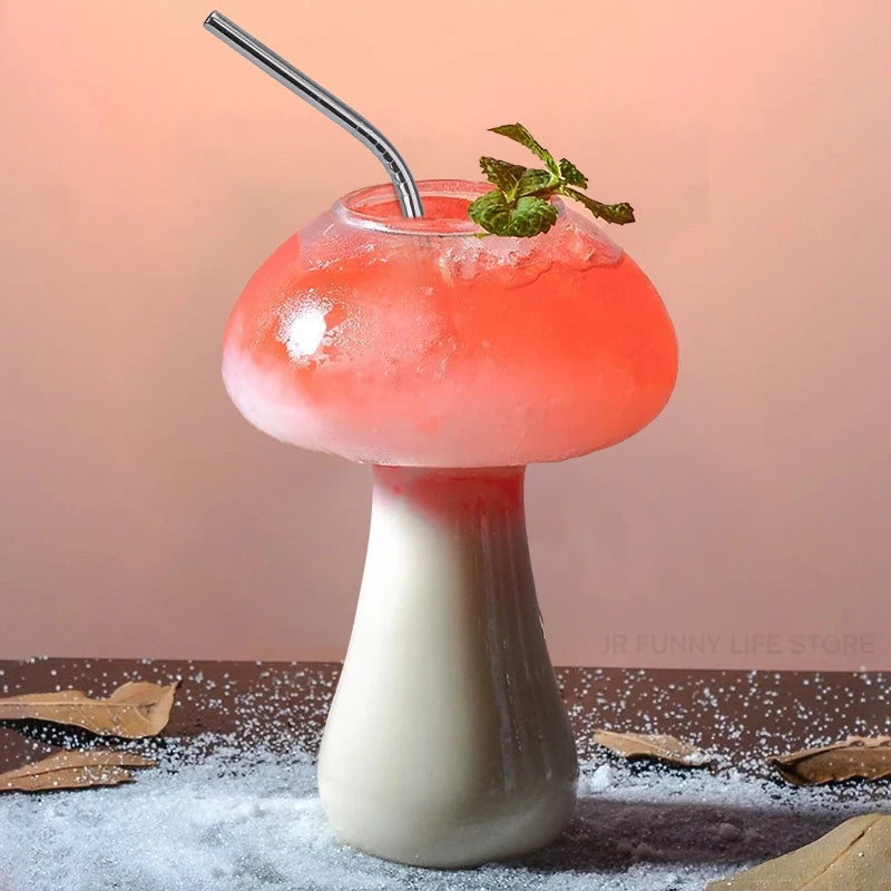 Decorative Mushroom Glasses with intricate details, ideal for casual or themed dining.