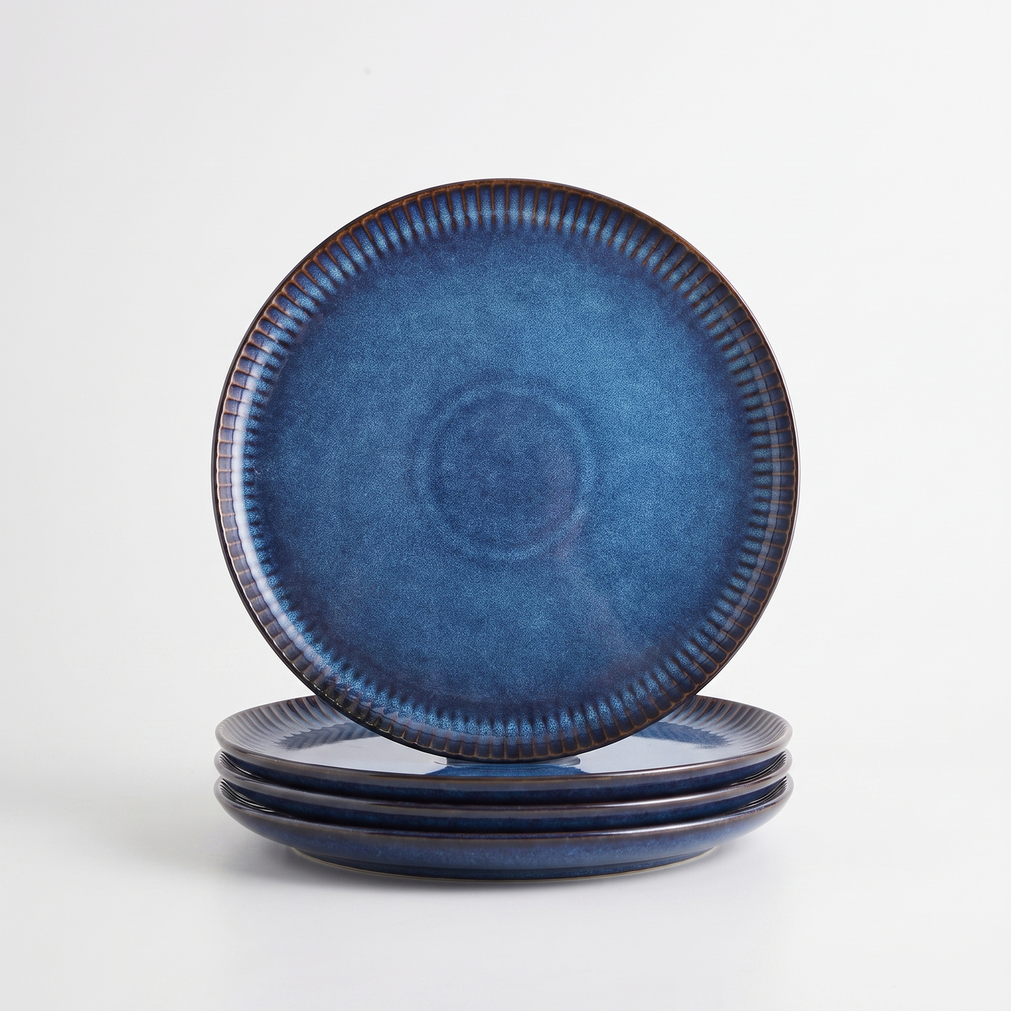 Blue Ceramic 4-Piece Dish Set
