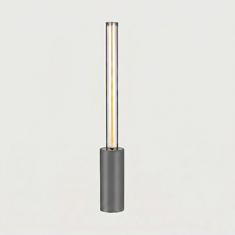 Grey dimmable rechargeable night light on white background