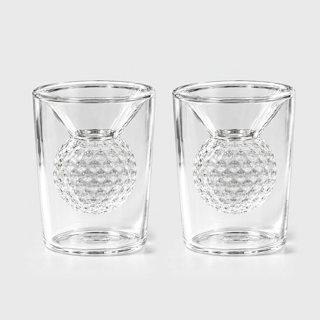 Golf Ball Birdie Juice Shot Glasses, Set of 2