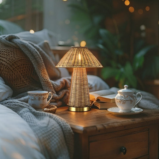 Rattan Rechargeable Table Lamps