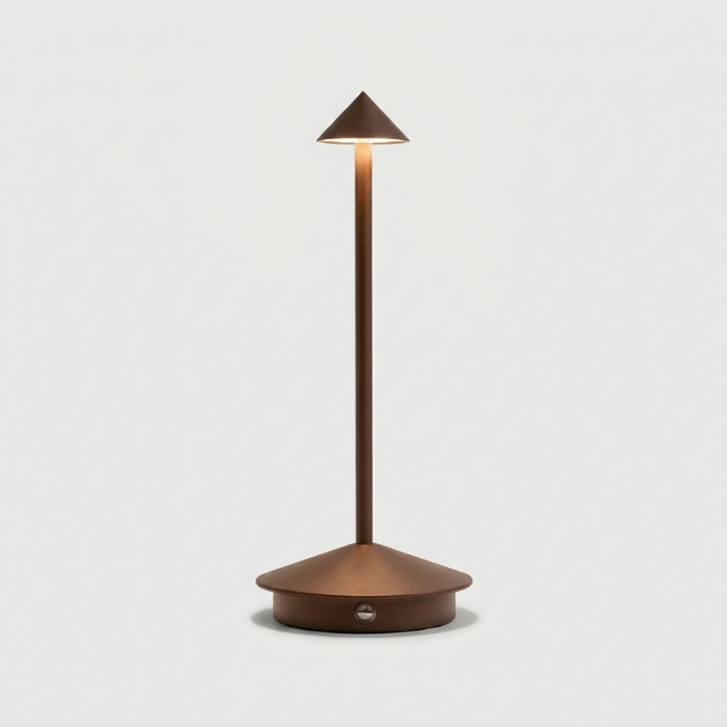 Brown Remi indoor outdoor table lamp on white background