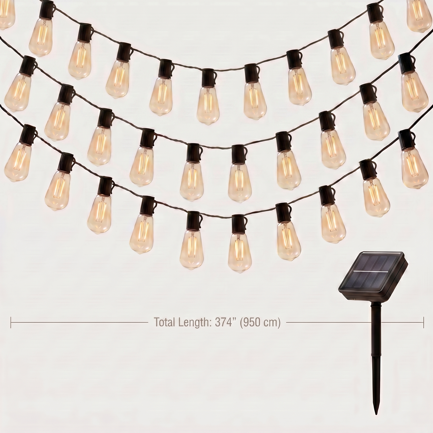 Solar Edison Bulb String Lights