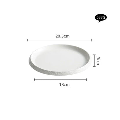 White Porcelain Plates Set