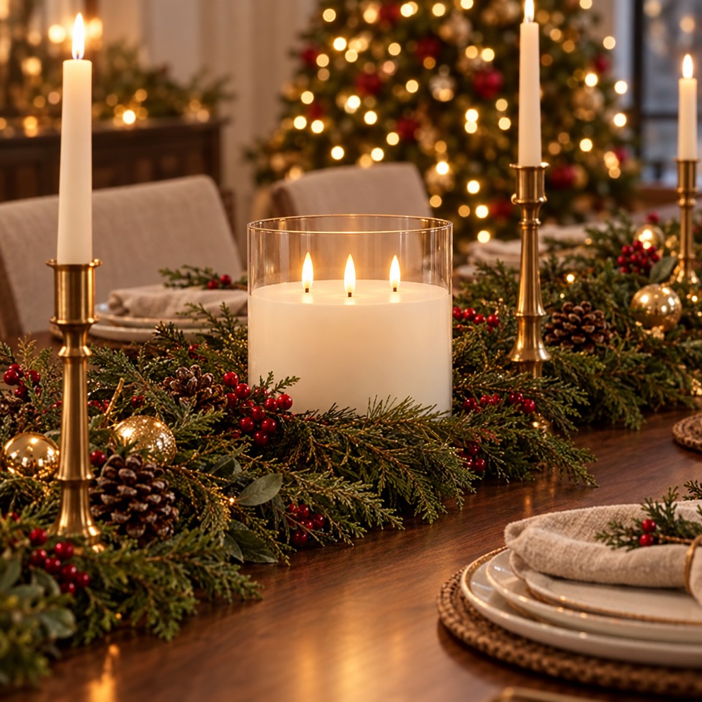 3-Wick LED Flameless Candle