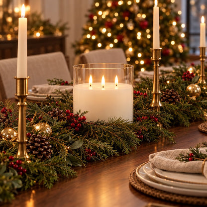3-Wick LED Flameless Candle