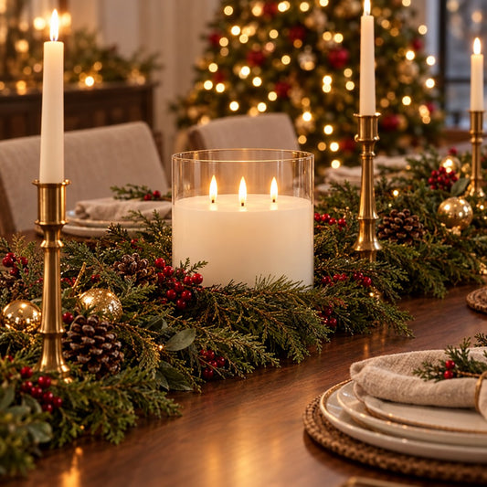 3-Wick LED Flameless Candle