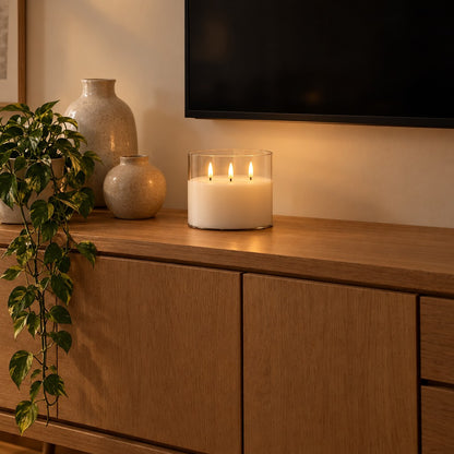 3-Wick LED Flameless Candle
