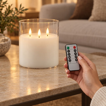 3-Wick LED Flameless Candle