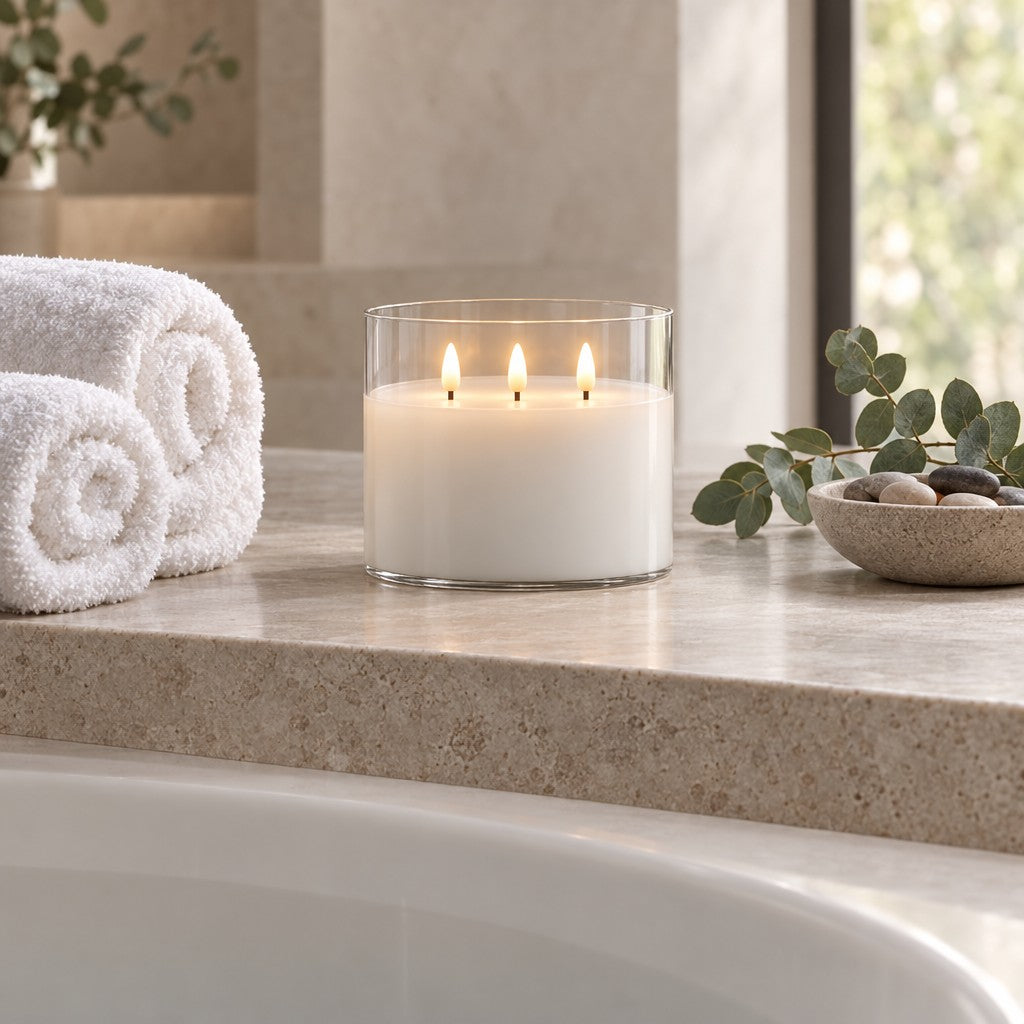 3-Wick LED Flameless Candle