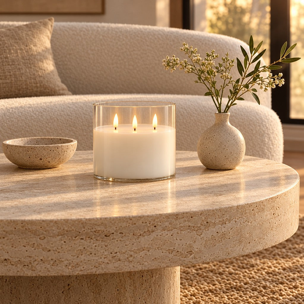 3-Wick LED Flameless Candle