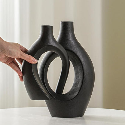 Contemporary Nordic Vase 2pc Set, perfect for elevating your home decor with a touch of simplicity.