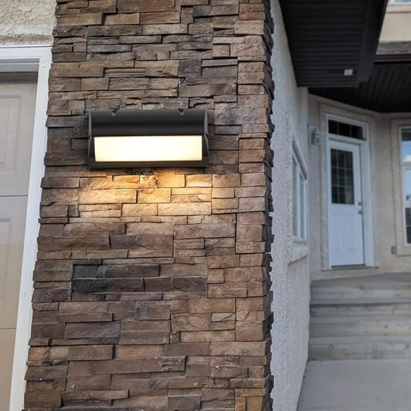 The Arya 2 Motion Sensor Light lit up at night, offering bright and reliable illumination. Its radar sensor activates as soon as movement is detected within its 3-6 meter range, ideal for securing outdoor areas like gardens and walkways.