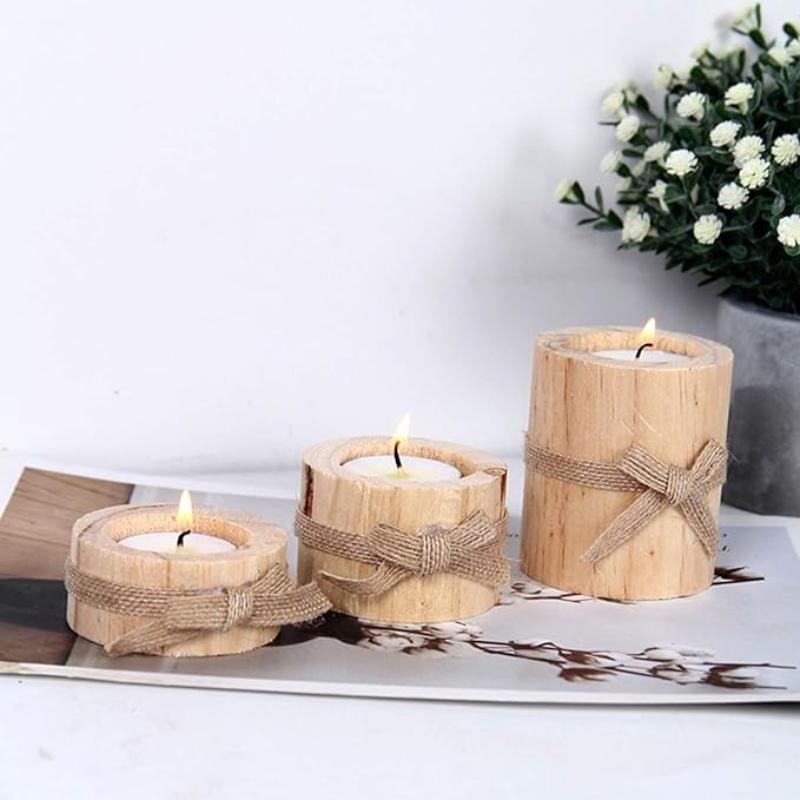 Wood Candle Holders