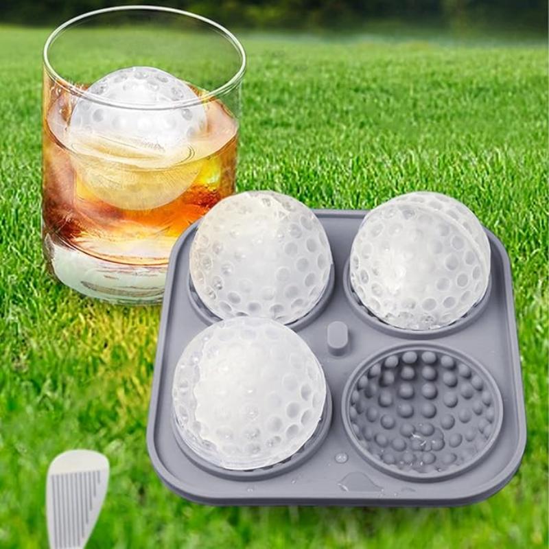 Fun and functional golf ball ice tray, ideal for adding a sporty touch to your favorite beverages.