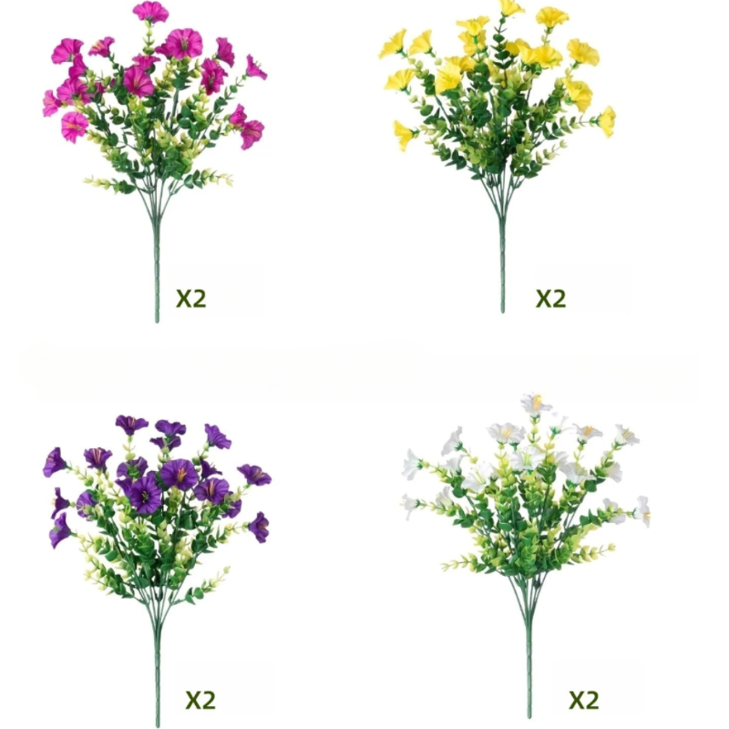 Artificial UV Protected Flowers 8-Piece Set