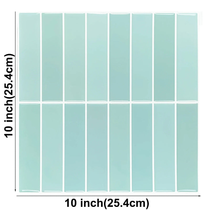 Aquamarine tile sheet, 10x10 inches.