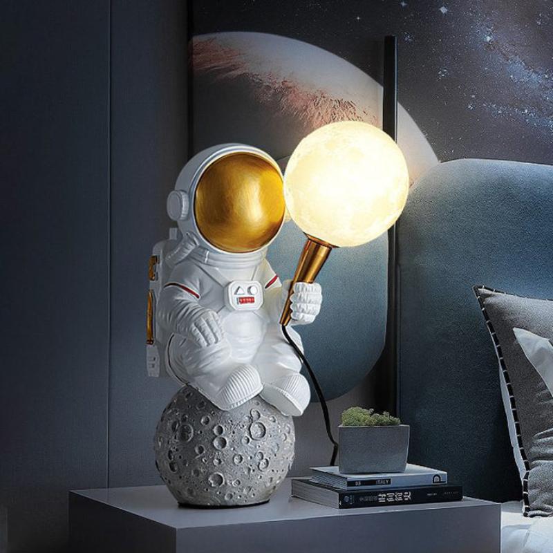 Highlight the versatility of the Astronaut Lamp, showcasing its bright and soft light settings. Whether illuminating a dark corner or creating a cozy ambiance, this lamp adapts to your mood and space needs with ease.