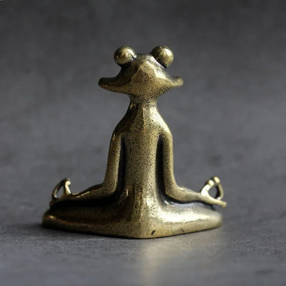 A frog incense burner, elegantly crafted for relaxation, a photo of the back of the frog.