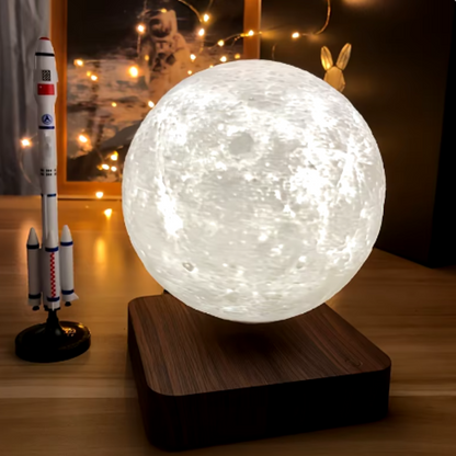 Levitating moon lamp designed to bring a touch of wonder and serenity to your space.