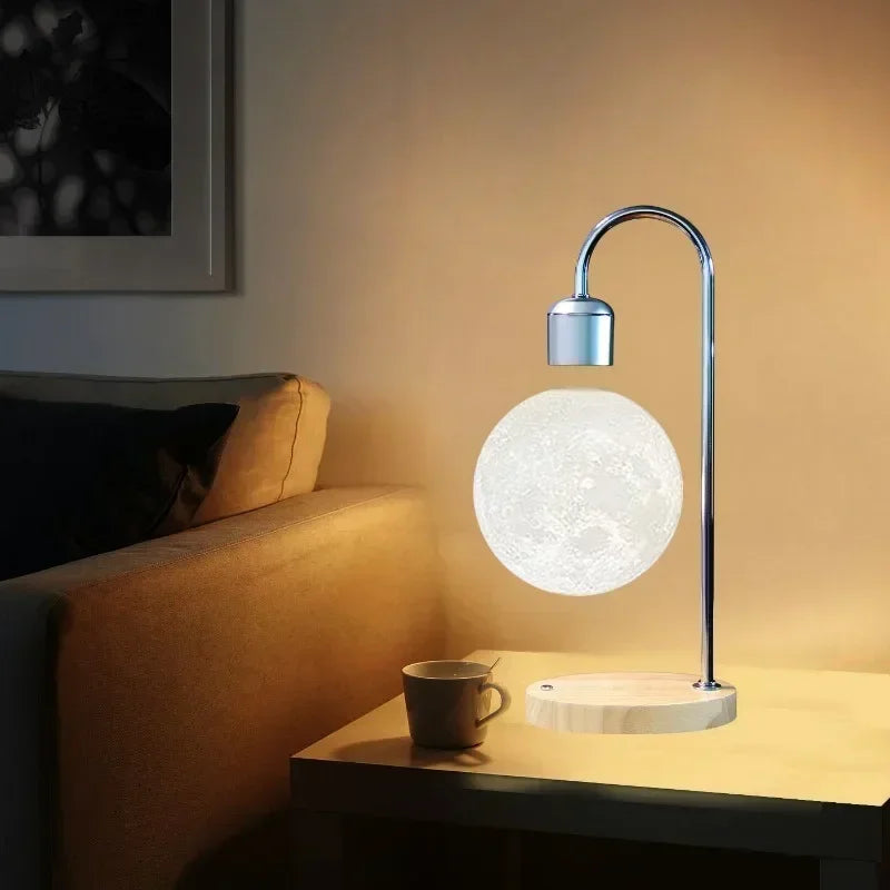 Levitating Wireless Charger Moon Lamp