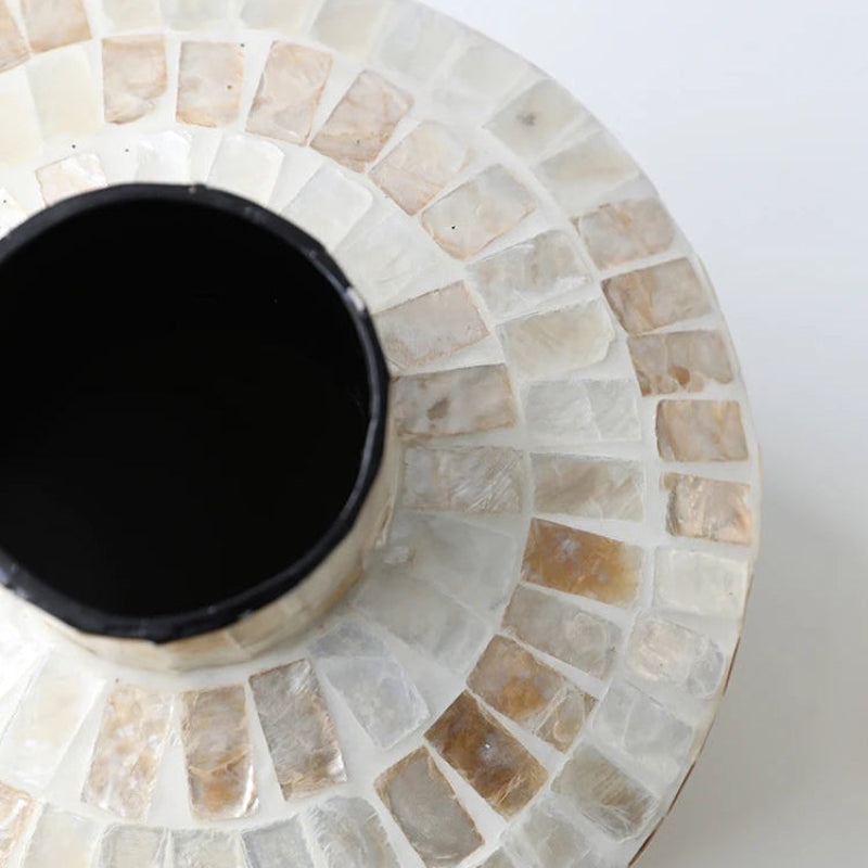 Coastal Shell Mosaic Vase