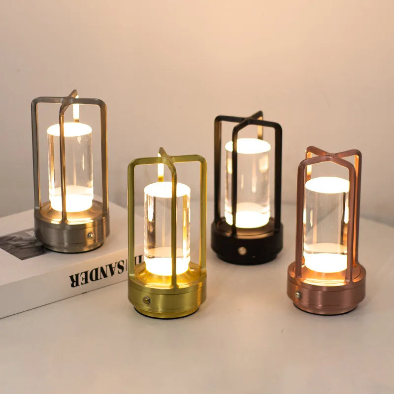 Elegant Metal Table Lamps with a minimalist style, ideal for adding ambiance to any room.