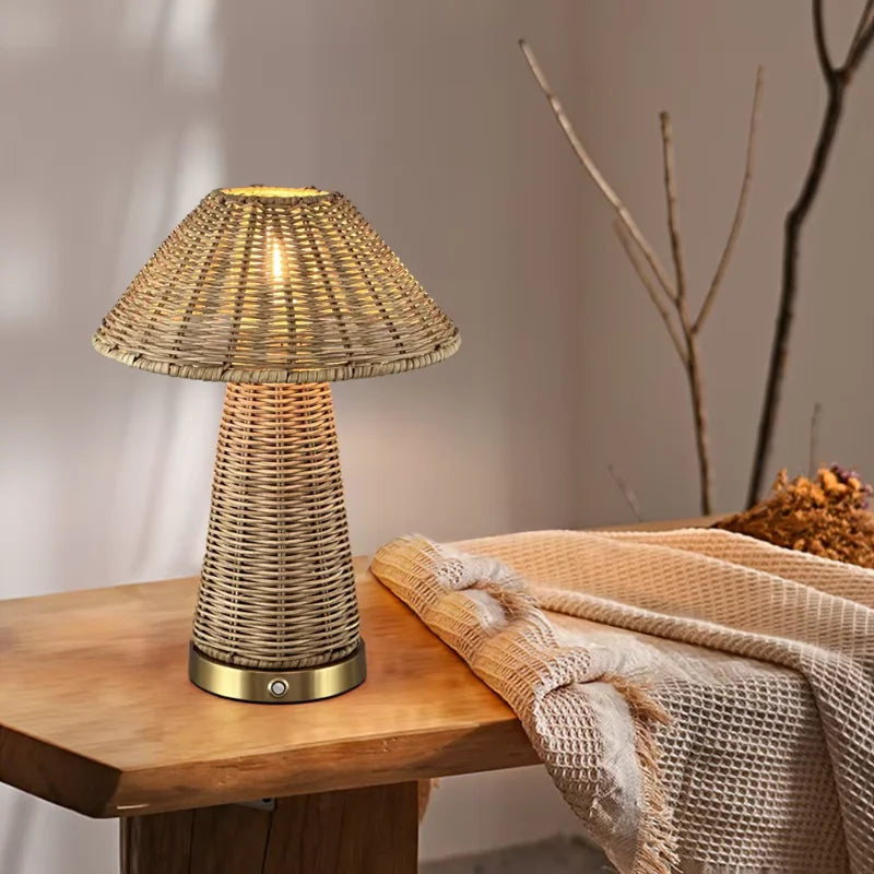 Rattan Rechargeable Table Lamps