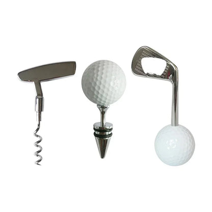 Detailed close-up of the golf bar set tools made from high-quality zinc alloy, showcasing their durable, non-toxic design for long-lasting use.