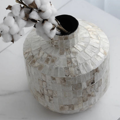 Coastal Shell Mosaic Vase