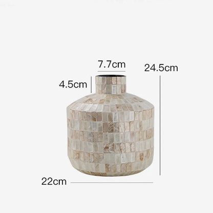 Coastal Shell Mosaic Vase