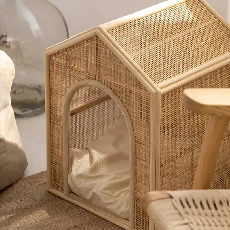 【韓国】 ESOPOOM ♪KANE RATTAN PET HOUSE Luxe Rattan Pet House – Kiyo Home