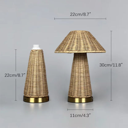 Rattan Rechargeable Table Lamps