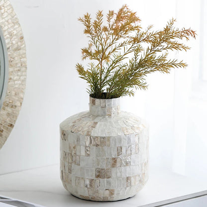 Coastal Shell Mosaic Vase