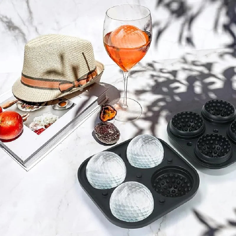 Fun golf ball ice tray, perfect for creating golf-themed ice cubes for your drinks