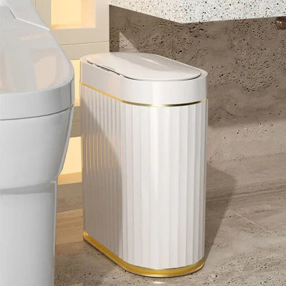 Oval smart trash can.