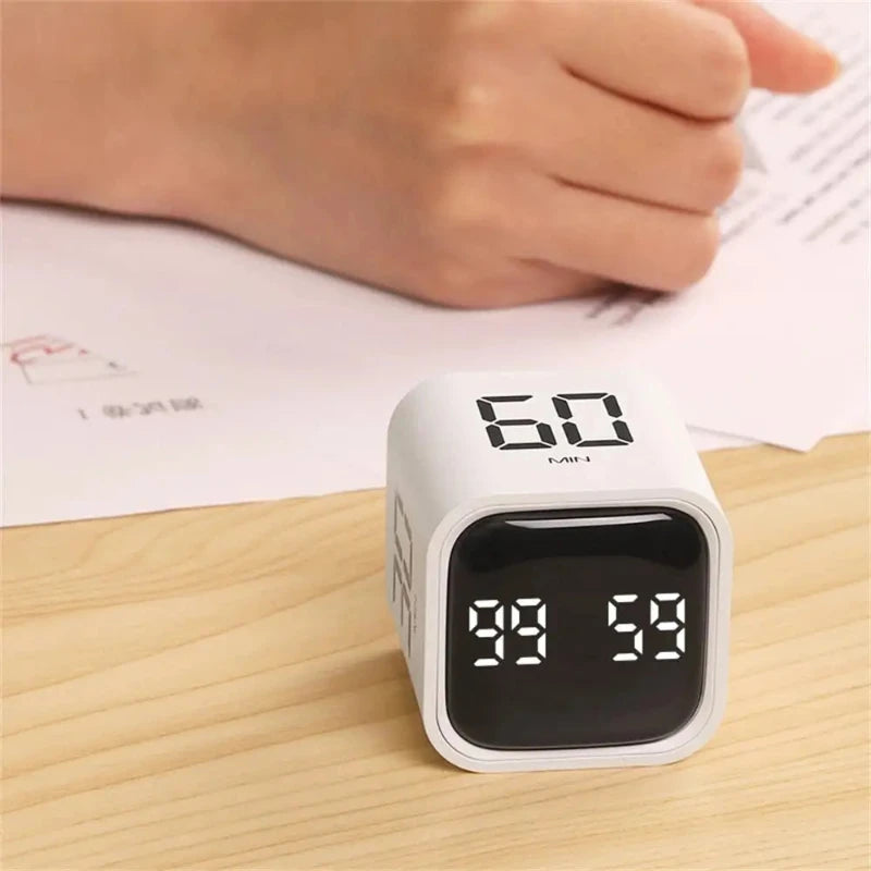 Digital cube timer with adjustable time settings for improved efficiency.