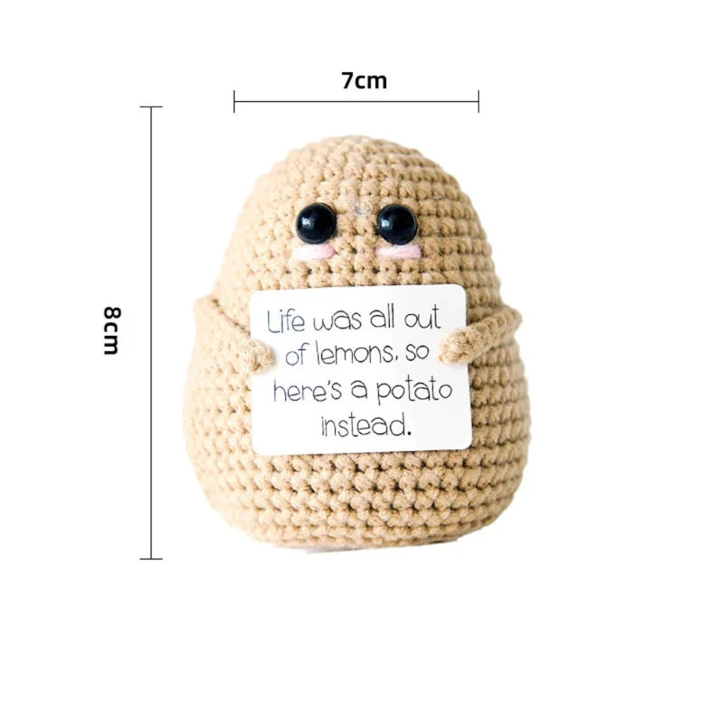 Charming little potato figure designed to spread kindness and joy.