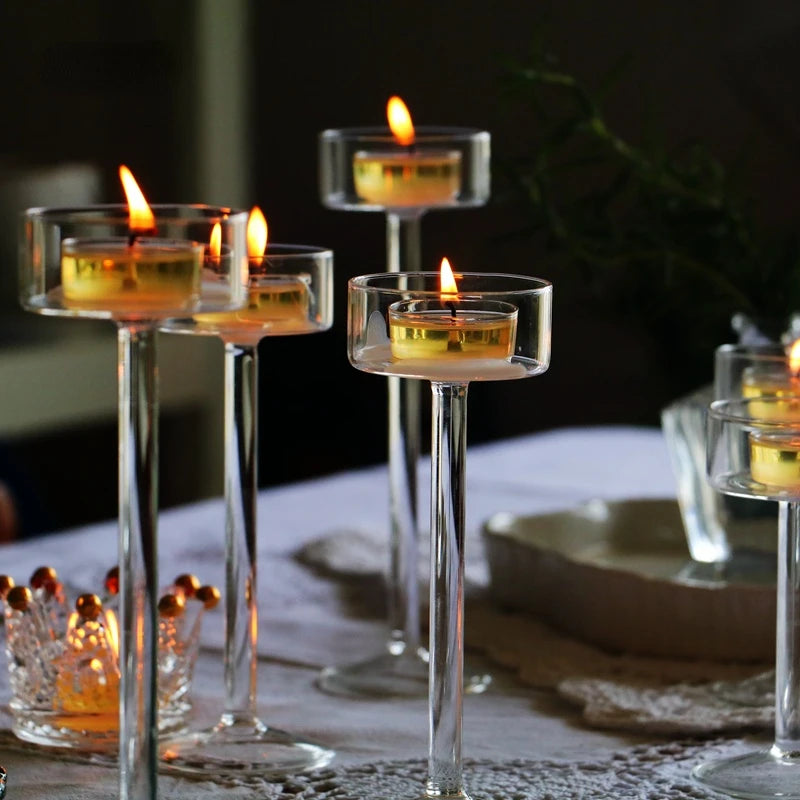 Glass Candle Holders