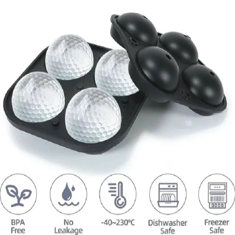 Charming golf ball ice tray, designed to make perfectly shaped golf ball ice cubes for drinks.