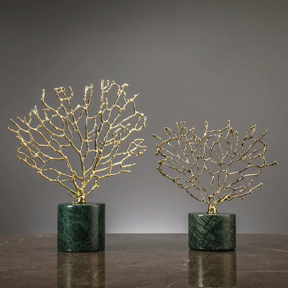 Gold Coral Sculptures